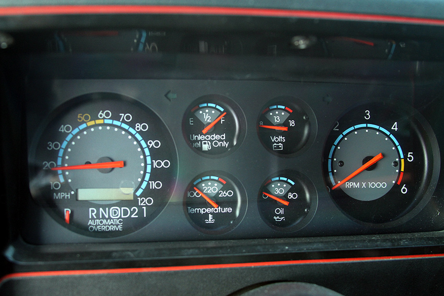 gauge set on dashboard