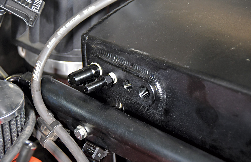 The four manifold vacuum outlets on the intake