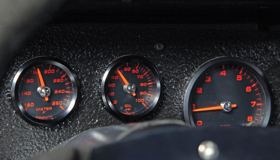 iroc dashboard view of gauges and meters