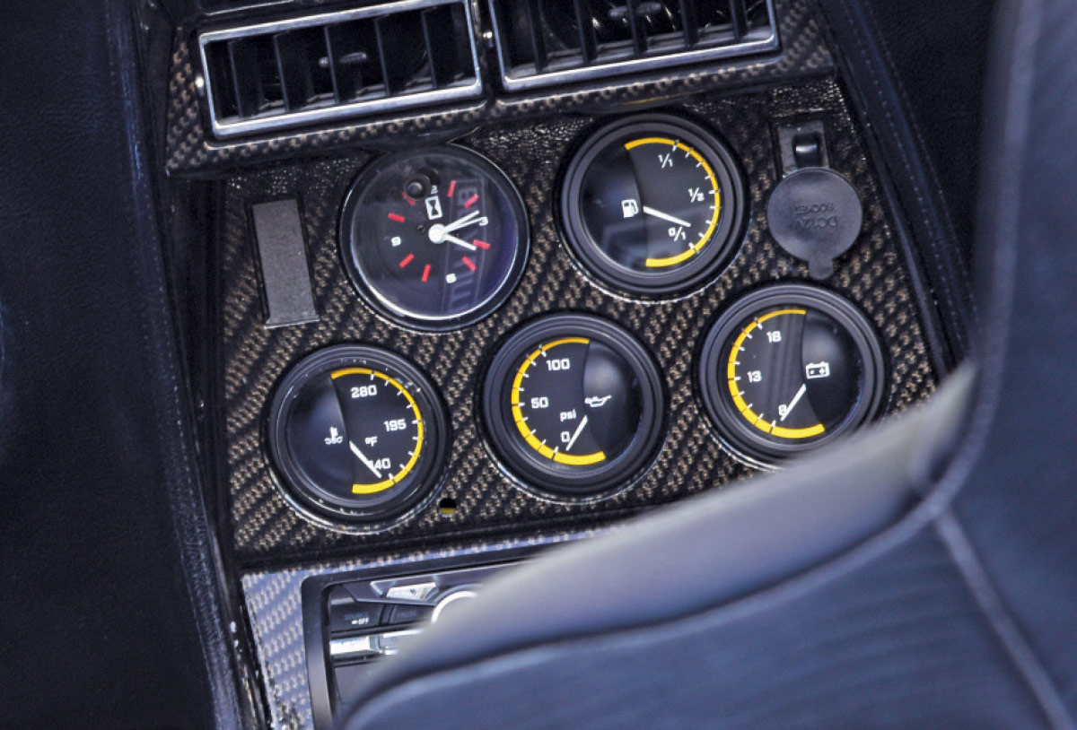 Air vents and gauges inside of car