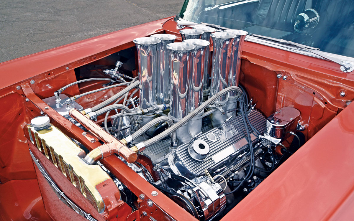 Classic 1957 Chevy hotrod engine