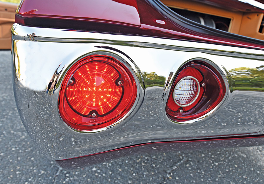 1972 Chevelle back lights closeup