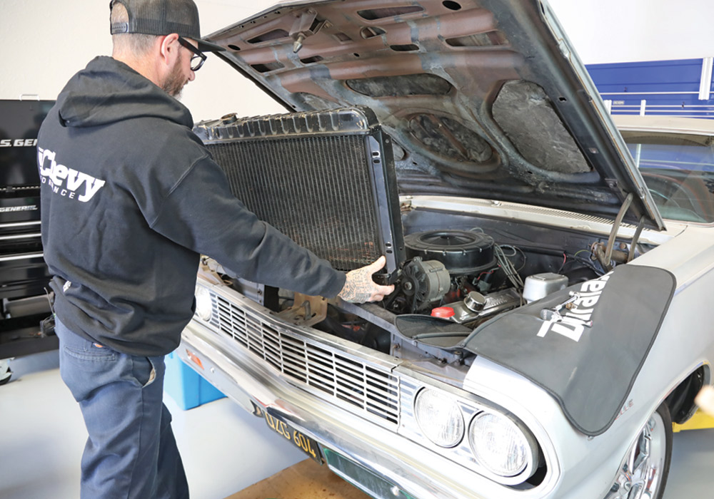 upon inspection, the radiator was found to be usable but in need of a complete flush