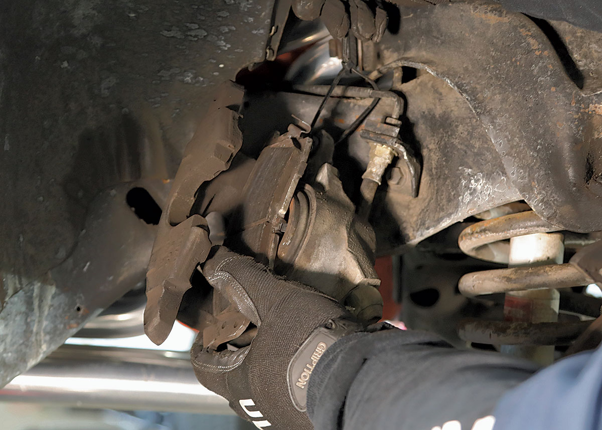 Removing the brake calipers