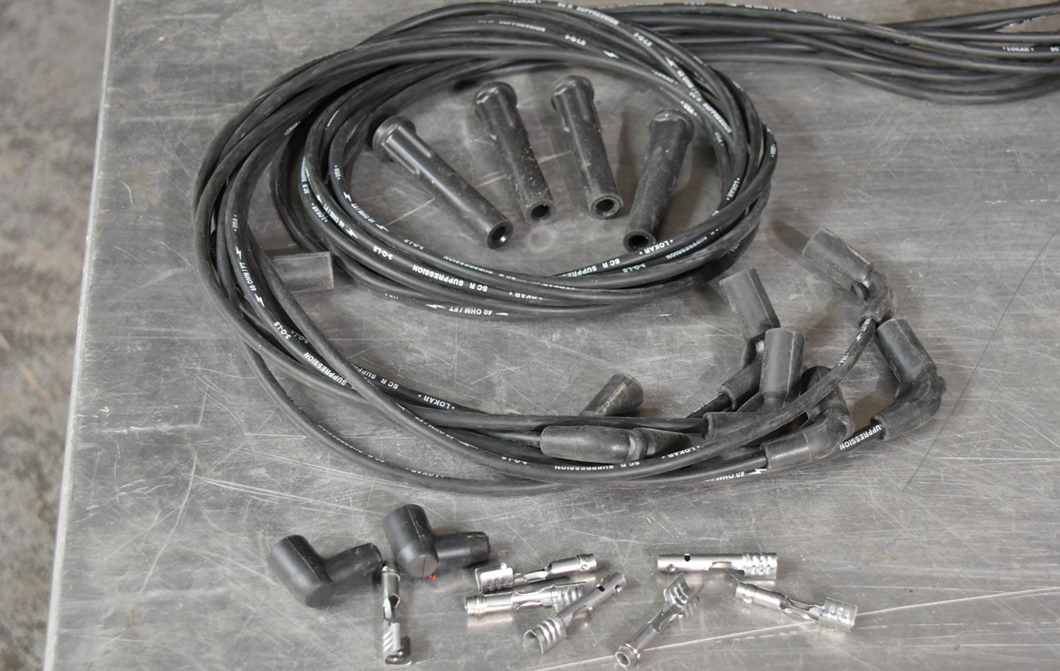 a collection of LS Classic high-quality suppression-style plug wires