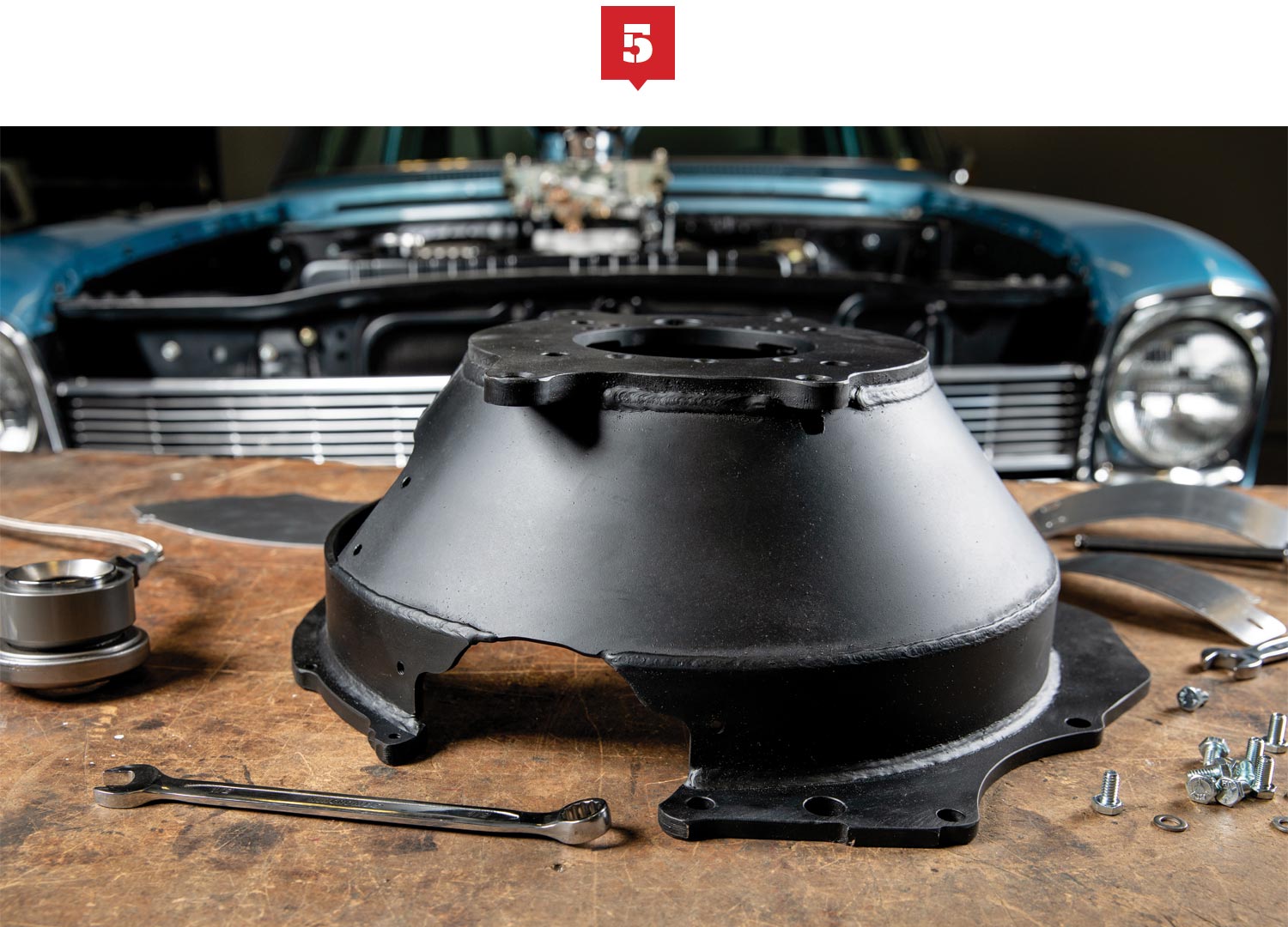 Speedway Motors’ Chevy transmission steel bellhousing