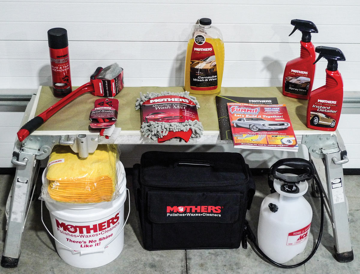 Here are some Mothers products that we’re pretty sure we’ll use. At the lower right is an ordinary garden sprayer. Except for the sprayer, it’s all available through Summit.  