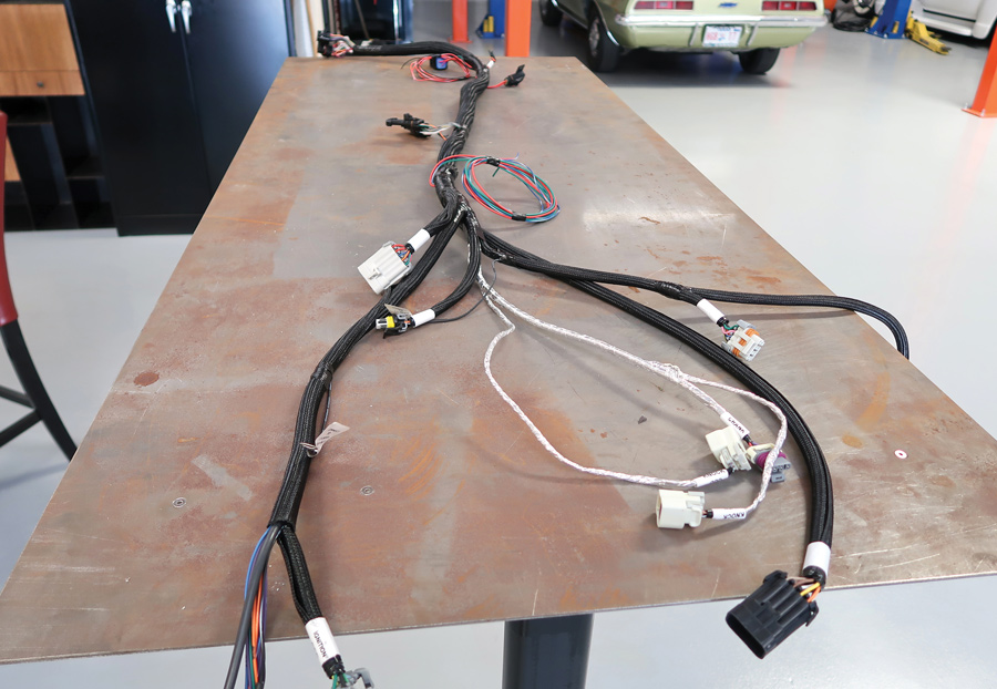 This harness is for the Holley EFI that the Nova is being equipped with. The Highway 22 Plus fuse panel will provide the electrical source needed for the EFI computer. 
