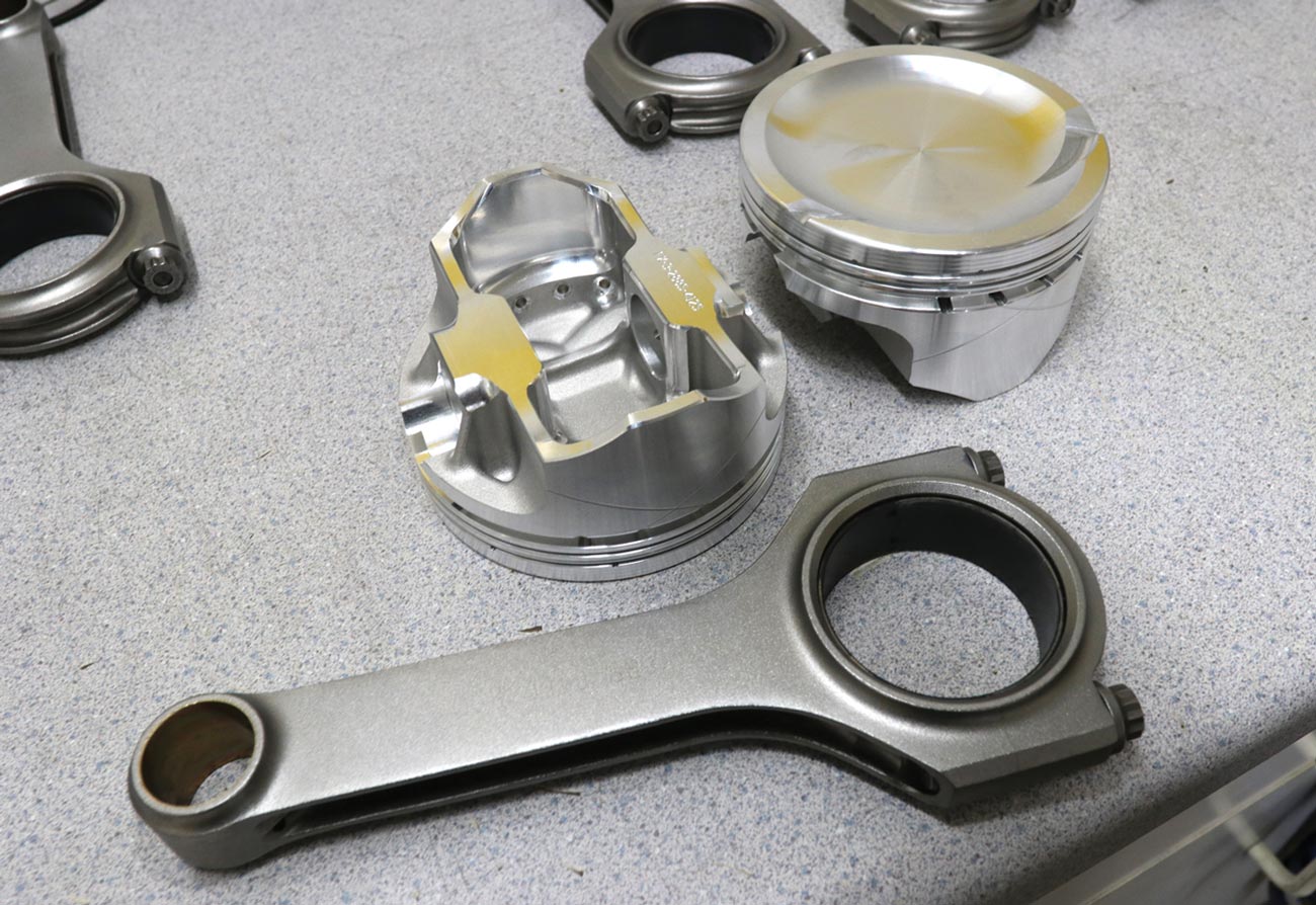 close view of a piston from DSS Racing