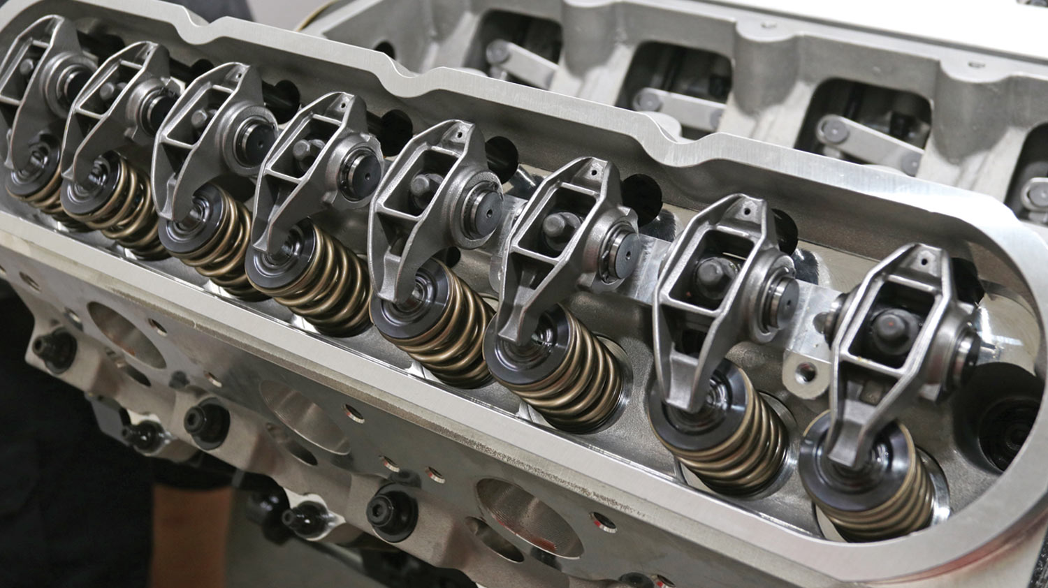 view of the engine block rockers
