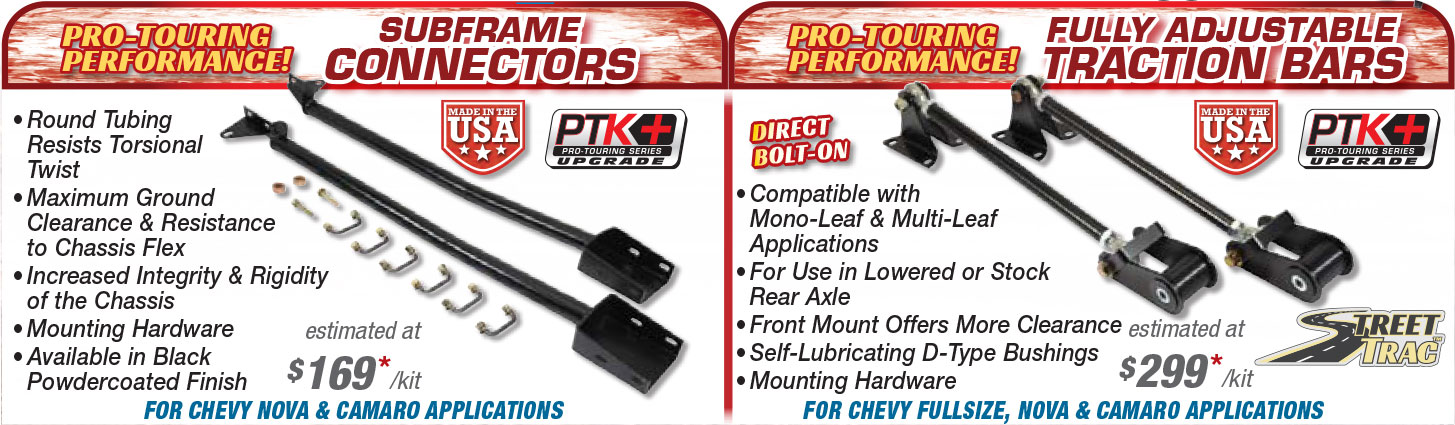 sub fram connectors and fully adjustable traction bars parts