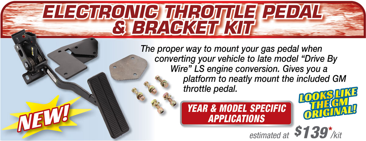 Electronic throttle pedal and bracket kit products
