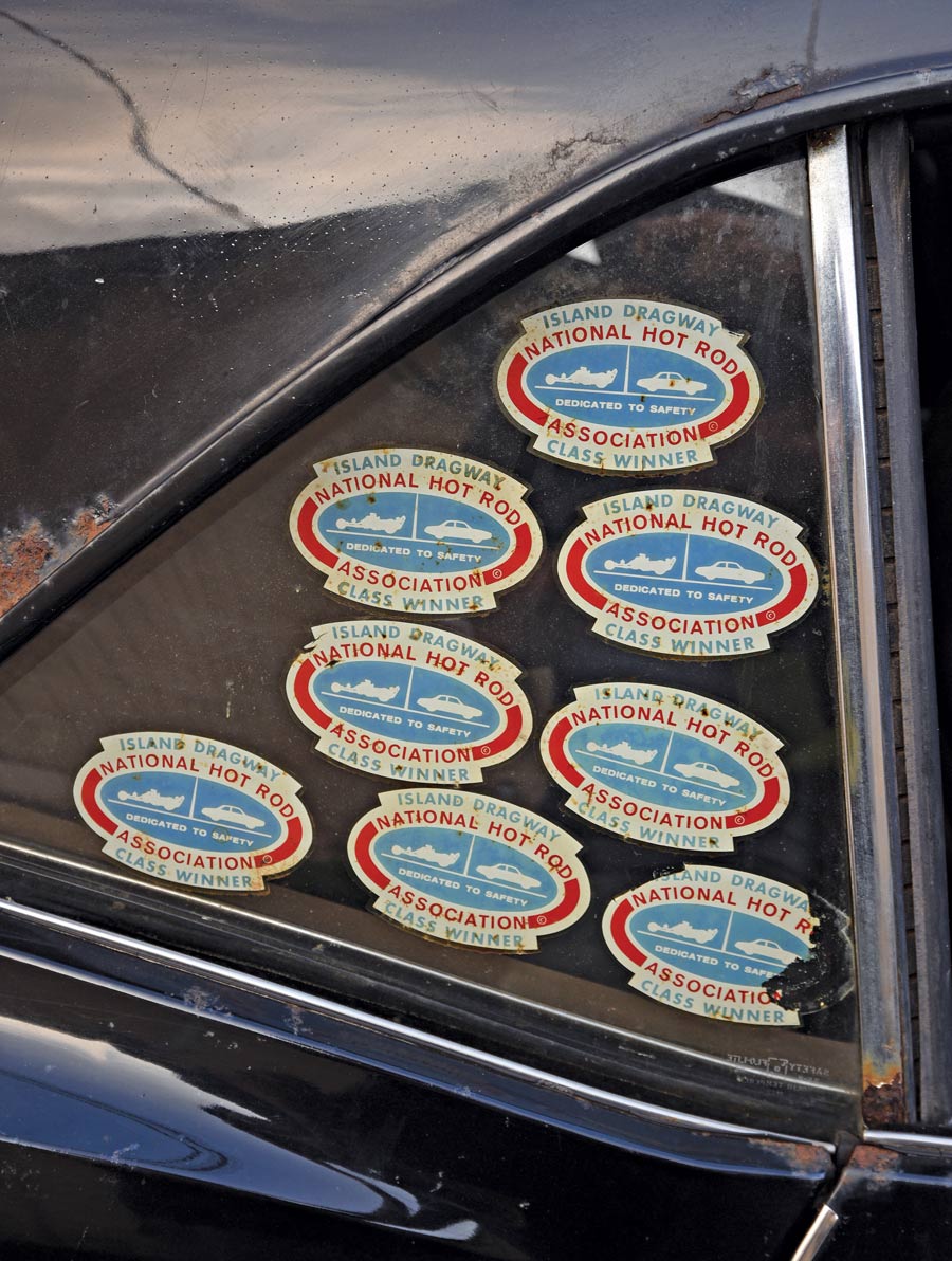stickers on a car window
