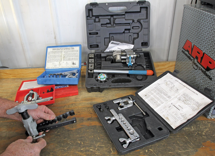 There are many different flaring tools available, from the simplest to the more complex and some professional-level hydraulic tools that are really nice. 