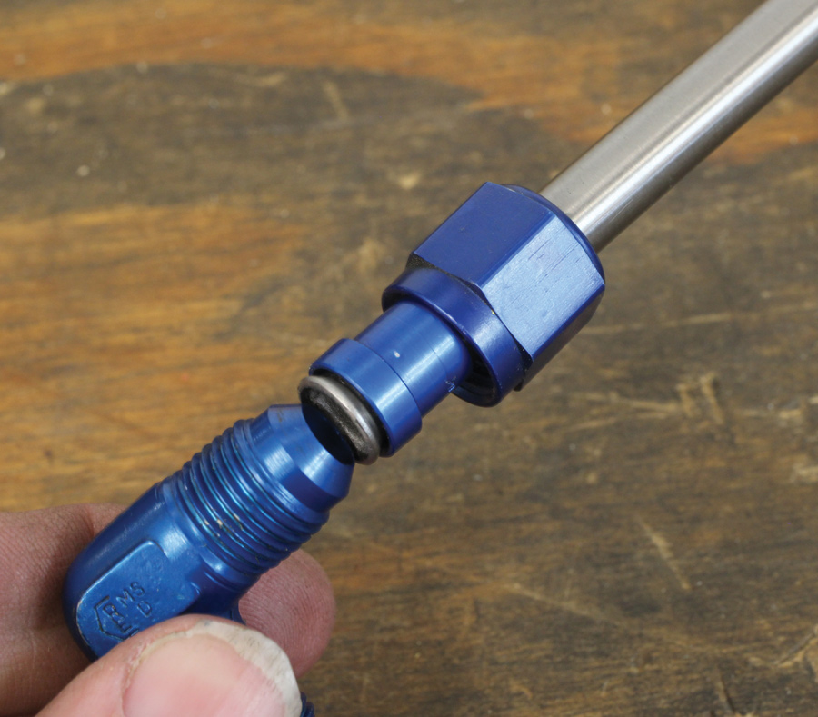 To complete the connection AN tubing flares will require both a tubing nut and a tubing sleeve to complete the fixture.