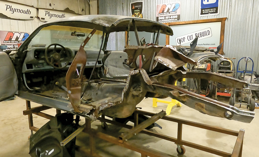 Car with all the panels removed
