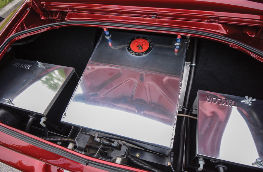 red '71 Camaro trunk