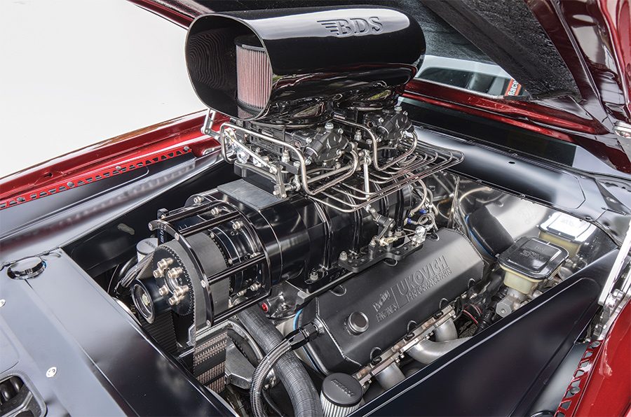 red '71 Camaro BDS engine