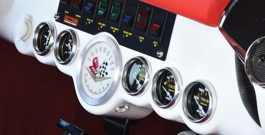 speedometer in a '57 Corvette