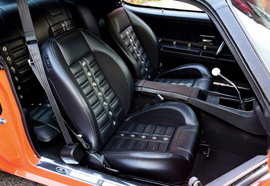 black leather interior in a '72 Camaro
