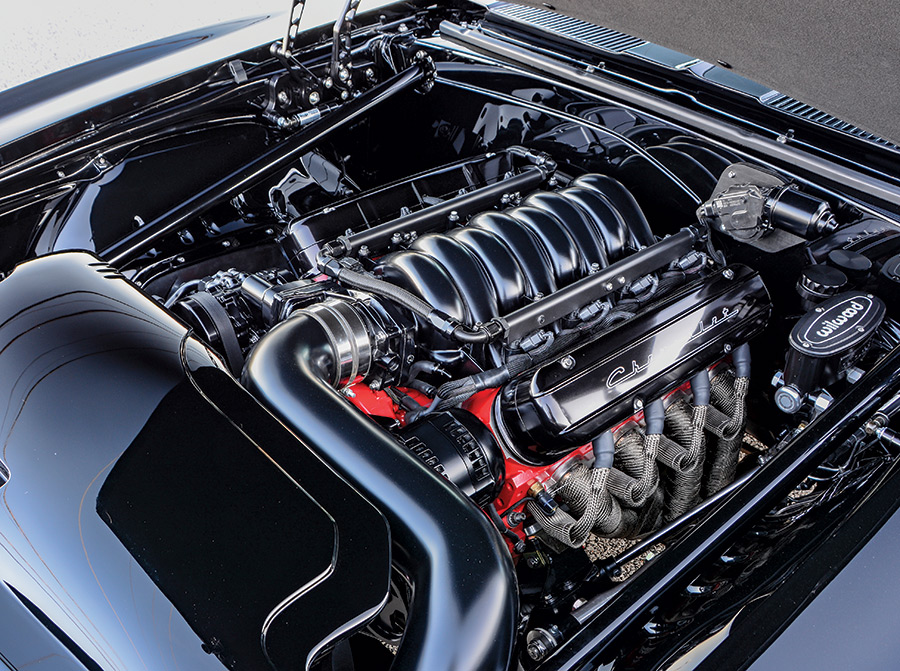 black '69 Camaro engine