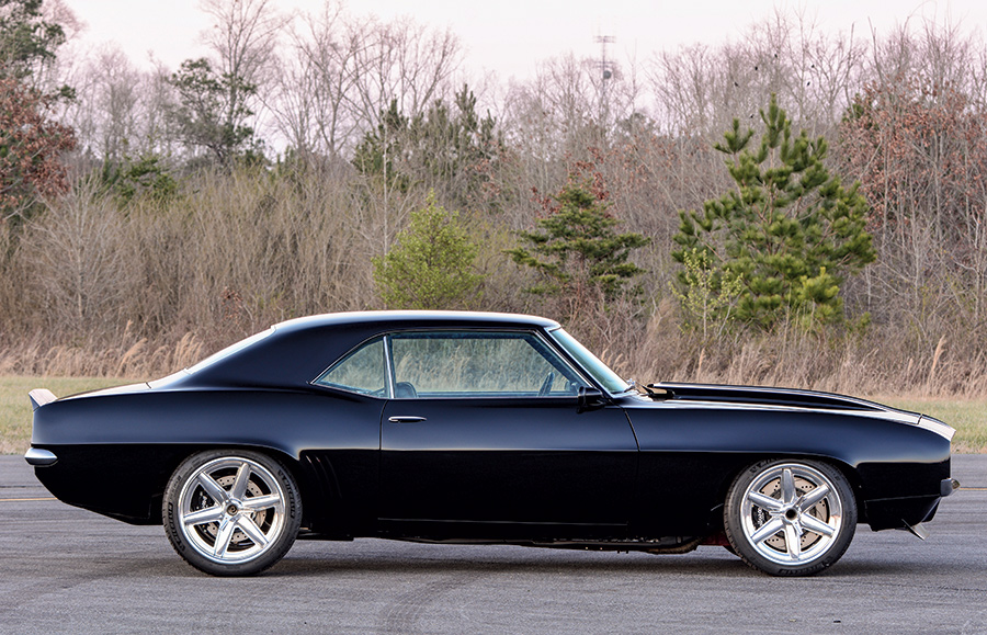 black '69 Camaro side profile