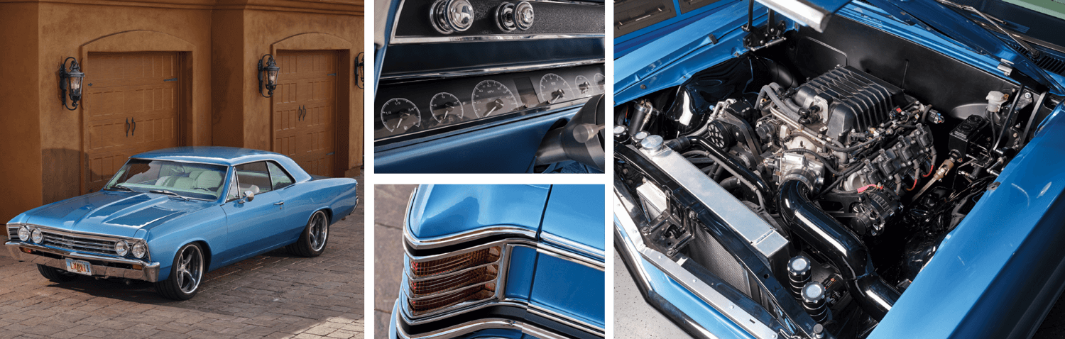collage of images of a '67 Chevelle