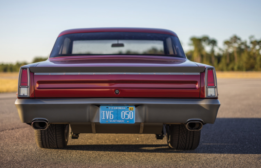 '66 Nova rear bumper and trunk view