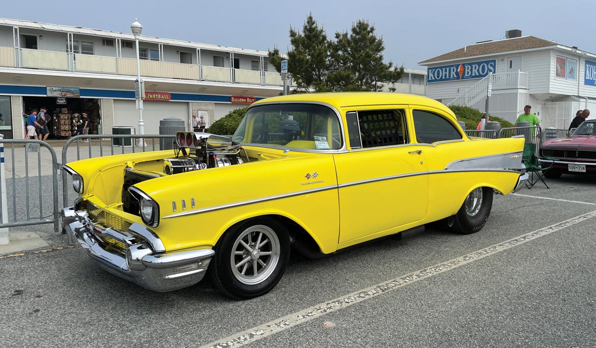 yellow chevy bel-air