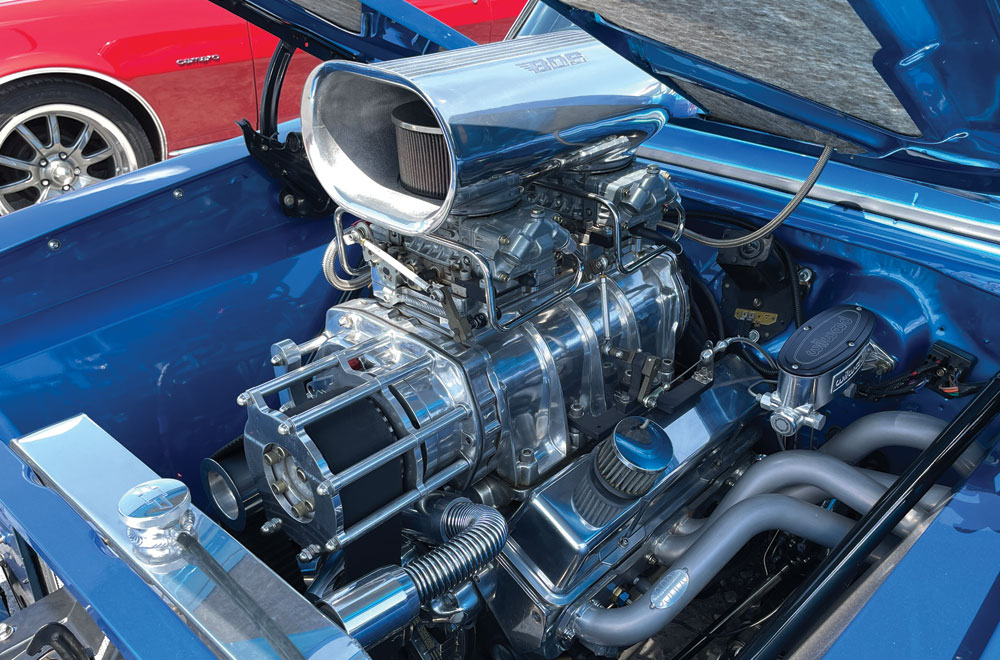 Engine of blown blue Nova