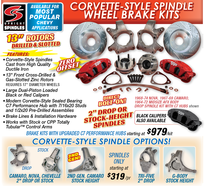 Corvette-Style Spindle Wheel Brake Kits