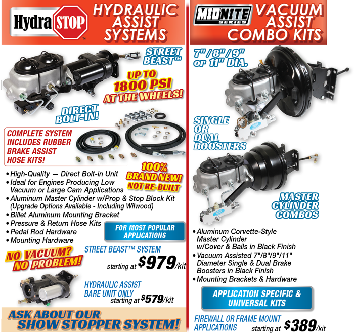 Hydraulic Assist Systems & Vacuum Assist Combo Kits