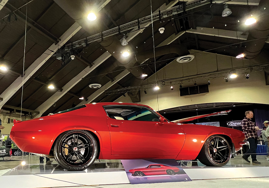 1971 Chevy Camaro on display at the 2022 Grand National Roadster Show
