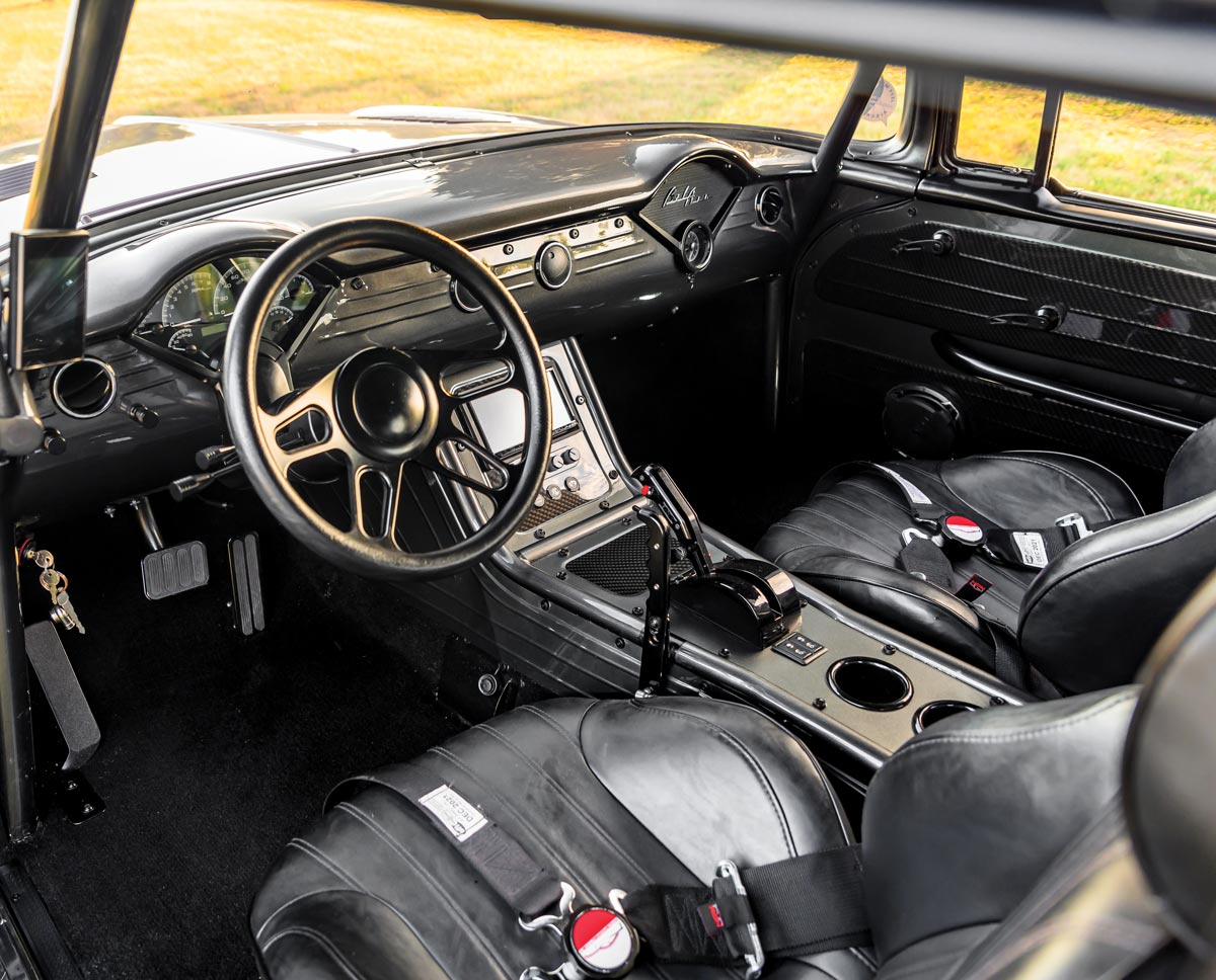 interior of '55 Chevy Bel Air
