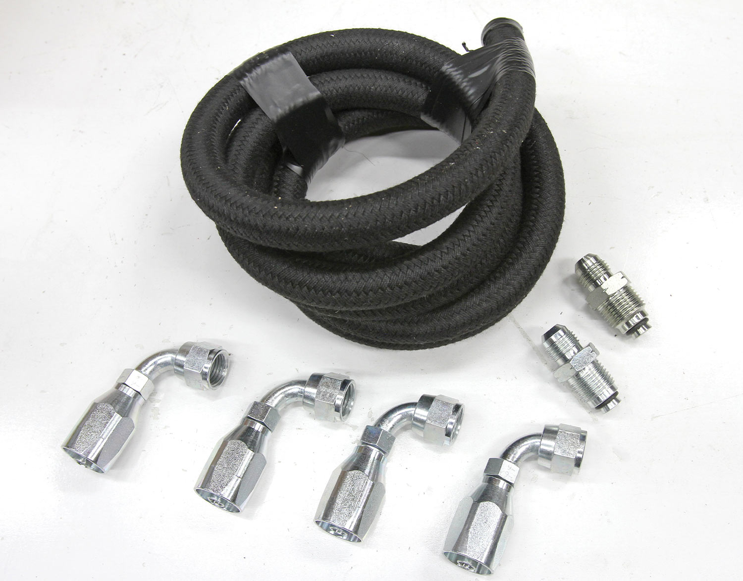 a Concept One Black AQP power steering hose kit