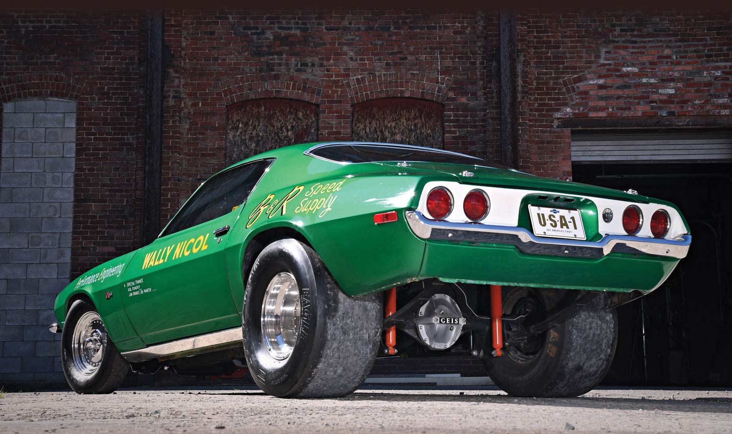 Rear side view of the - 1972 Chevy Camaro