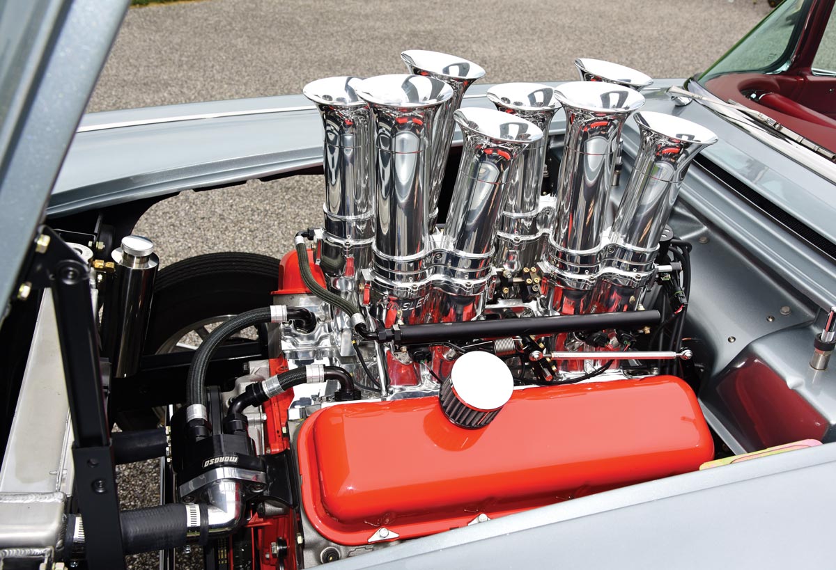 engine in a ’61 Corvette