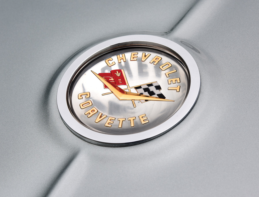 close up of Chevrolet Corvette emblem