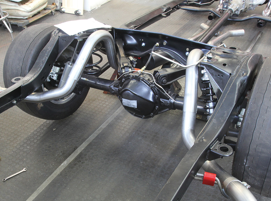 A picture of a rear suspension