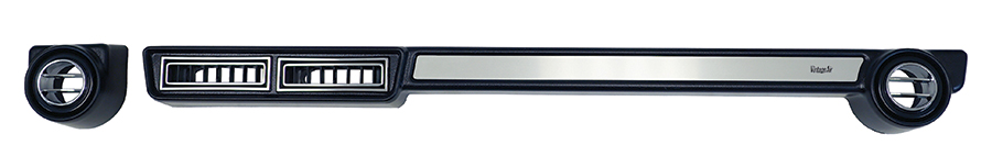 Under Dash Slimline Universal Louver Panel with Brushed Aluminum Trim Kit