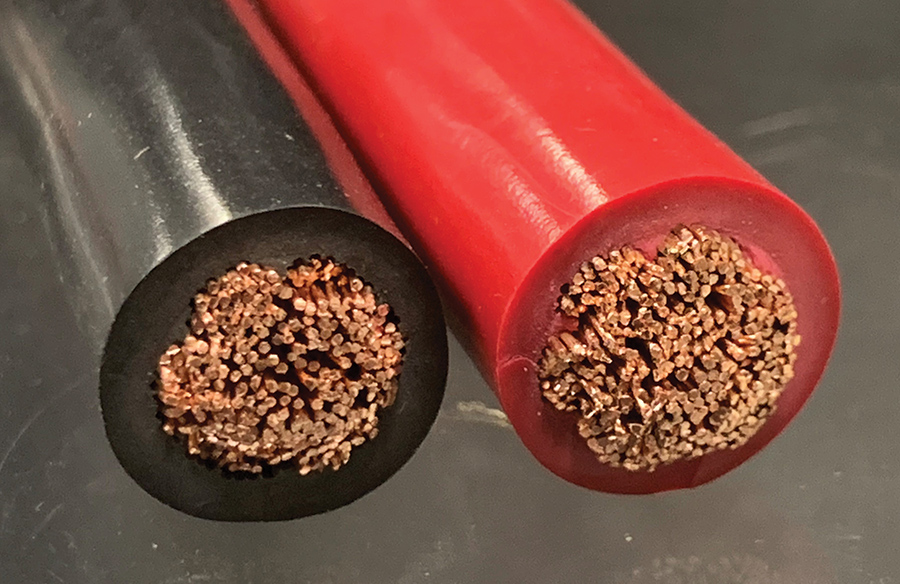 High quality cables red and black