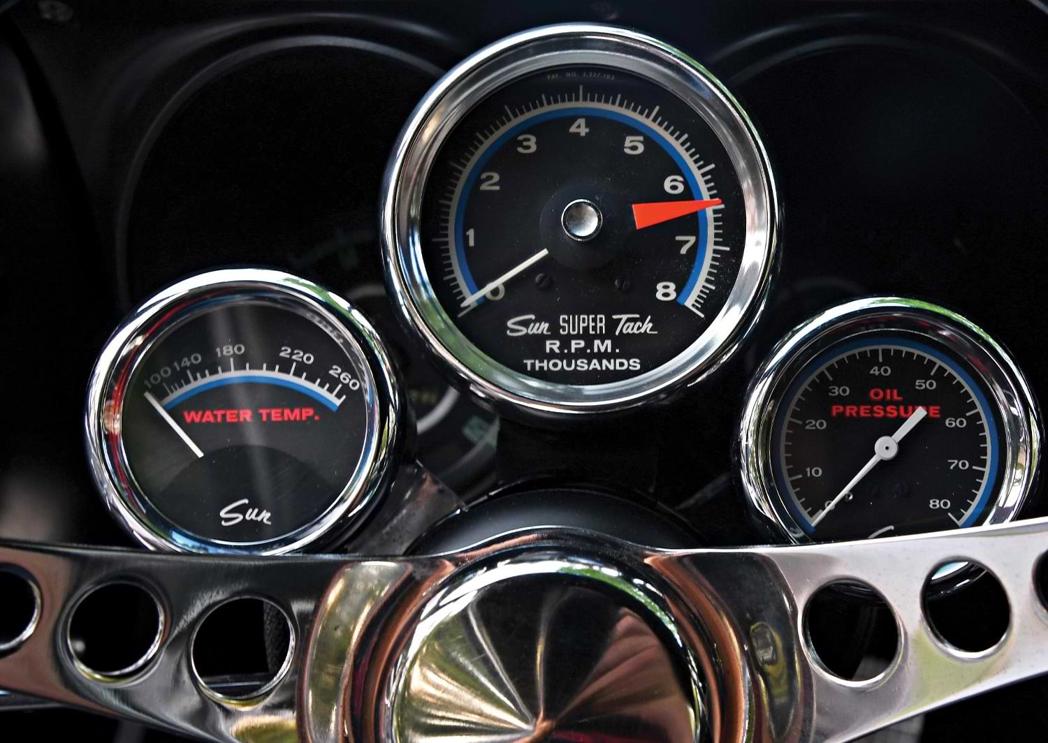 the '67 Camaro dashboard gauges