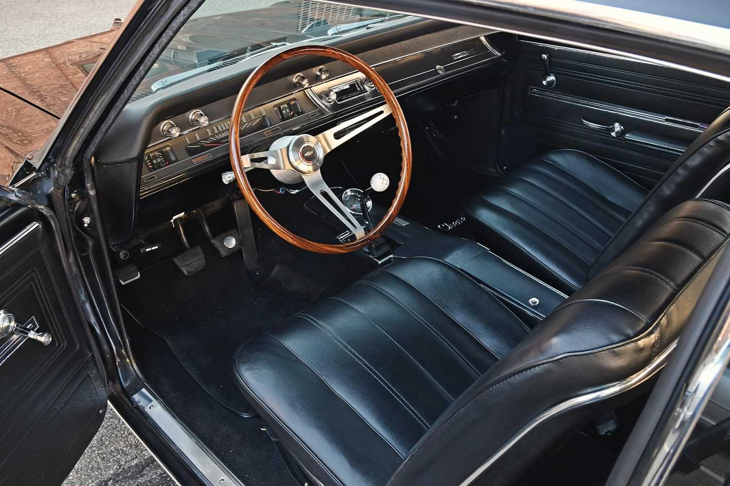 driver's side interior view of the '66 Chevelle