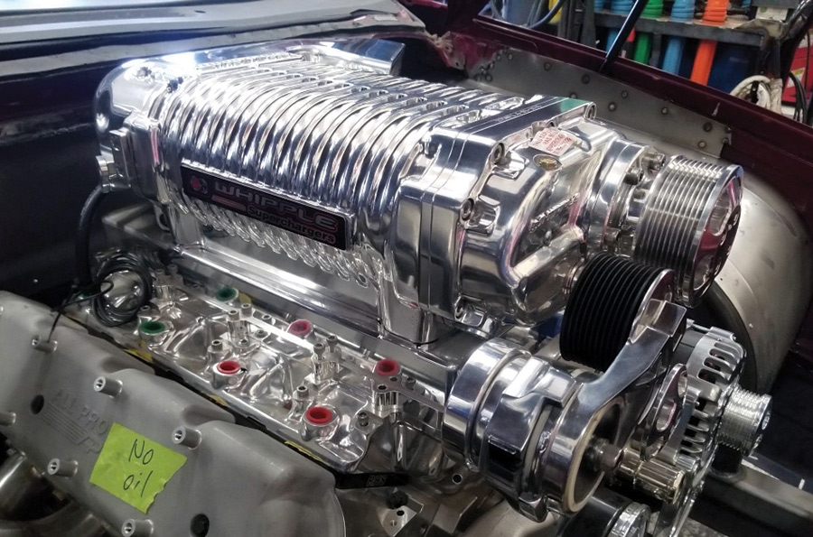 A Whipple-blown tall-deck LSX-based 454-inch powerplant will power the Monte Carlo, pushing perhaps 1,000 hp.