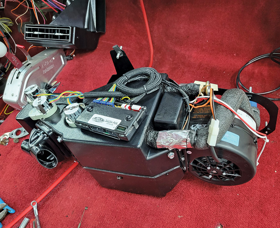 The Gen IV Vintage Air climate-control system uses a fully electronic microprocessor control system that eliminates cables or vacuum connections.