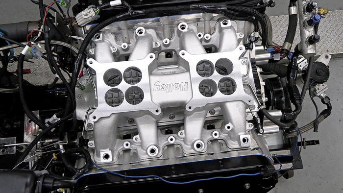 top-view of holley intake