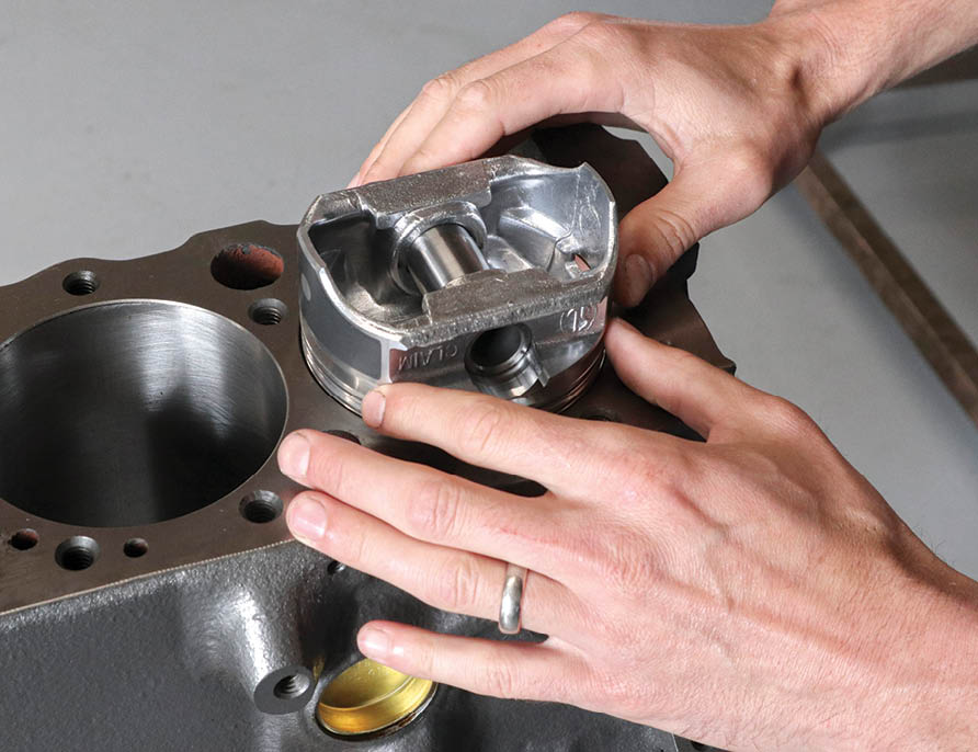 verifying we had the proper ring endgap on the Speedway Pro Series plasma moly-coated rings