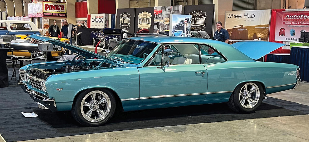 Metallic steel blue '67 Malibu 