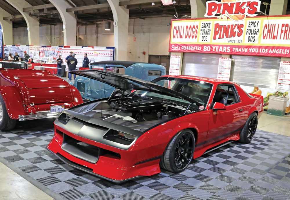 Modified and lowered red 3rd gen Camaro