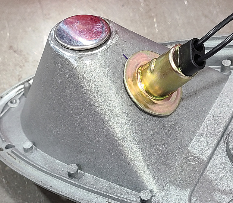 The new LED light bulb is installed here. 